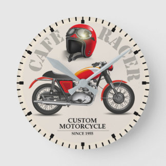 Cafe Racer Retro Ronde Klok