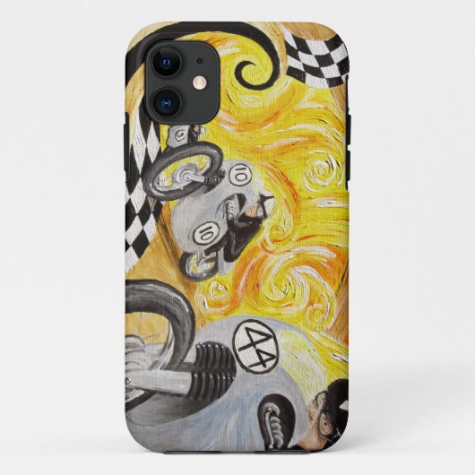Cafe Racer - Schilderen van motorfietraces Case-Mate iPhone Case (Achterkant)