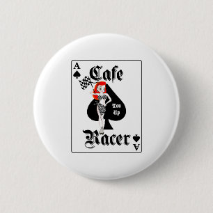 Cafe Racer Ton Up Redhead Ronde Button 5,7 Cm