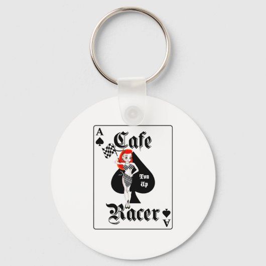 Cafe Racer Ton Up Redhead Sleutelhanger (Voorkant)
