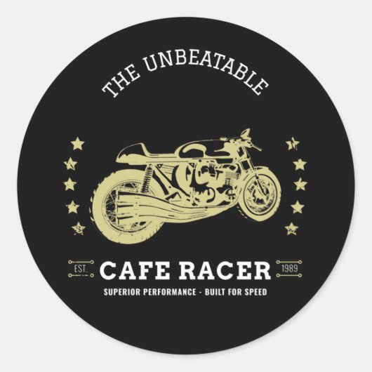 Cafe Racer - Uitgave 1989 Bewerken Ronde Sticker (Voorkant)