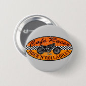 Cafe racer verslaving ronde button 5,7 cm (Voorkant /achterkant)