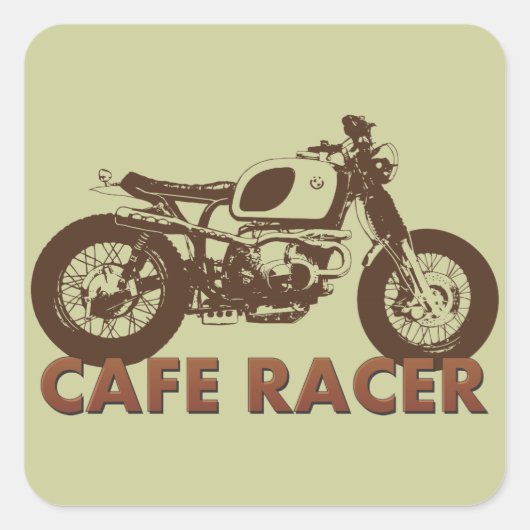 Cafe Racer  Vierkante Sticker (Voorkant)