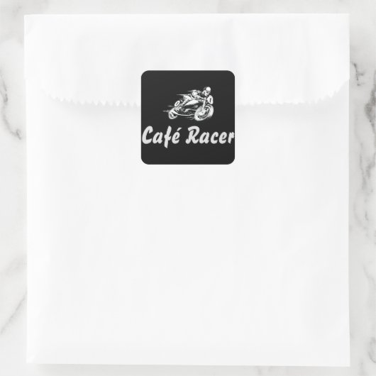 Café Racer Vierkante Sticker (Tas)