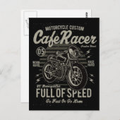 Cafe Racer Work Hard Race Fast Go of Go Home Briefkaart (Voorkant / Achterkant)
