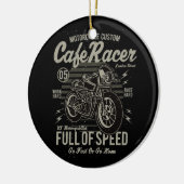 Cafe Racer Work Hard Race Fast Go of Go Home Keramisch Ornament (Links)