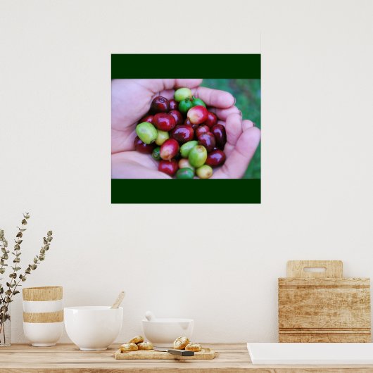 Cafe-reeks - Poster Koffiekersen (Keuken)