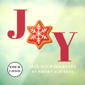 Cafe Restaurant Bakery Red JOY Window Cling Raamsticker (Vel 3)