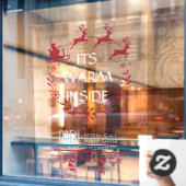 Cafe Restaurant Kerstmis op maat raamfolie Raamsticker (Cafe Raam)