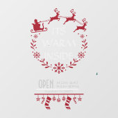 Cafe Restaurant Kerstmis op maat raamfolie Raamsticker (Vel)