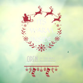Cafe Restaurant Kerstmis op maat raamfolie Raamsticker (Vel 3)