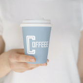 Cafe Restaurant Neem weg Blue Coffee Script Papieren Bekers