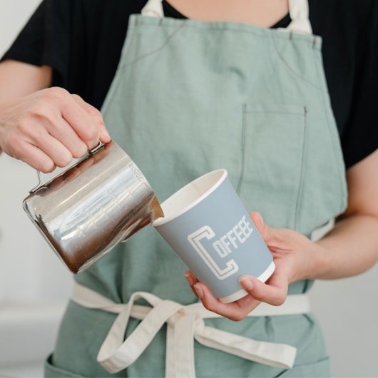 Cafe Restaurant Neem weg Blue Coffee Script Papieren Bekers