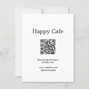 Café restaurant scan om menu te zien bestellen QR