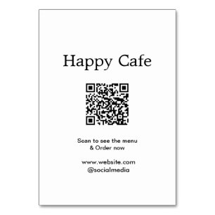 Café restaurant scan om menu te zien bestellen QR Kaart