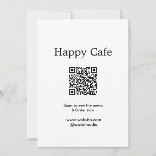 Café restaurant scan om menu te zien bestellen QR Kaart
