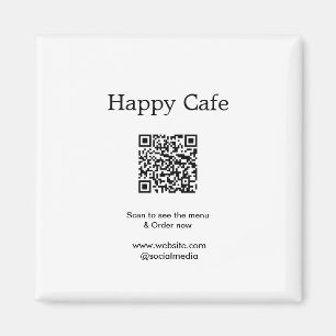 Café restaurant scan om menu te zien bestellen QR  Magneet