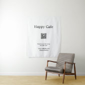 Café restaurant scan om menu te zien bestellen QR Wandkleed (In situ)