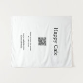 Café restaurant scan om menu te zien bestellen QR Wandkleed (Voorkant (horizontaal))