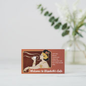 café restaurant thee visitekaartje (Staand voorkant)