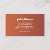 café restaurant thee visitekaartje (Achterkant)