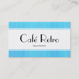 Café Retro (gescand) - Blauw gekleurde textuur Visitekaartje