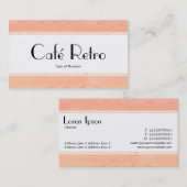 Café Retro (gescand) - Hout Visitekaartje (Voorkant / Achterkant)