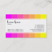 Café Retro (gescand) - magenta-geel Visitekaartje (Achterkant)