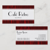 Café Retro (gescand) - Red Streaks Visitekaartje (Voorkant / Achterkant)