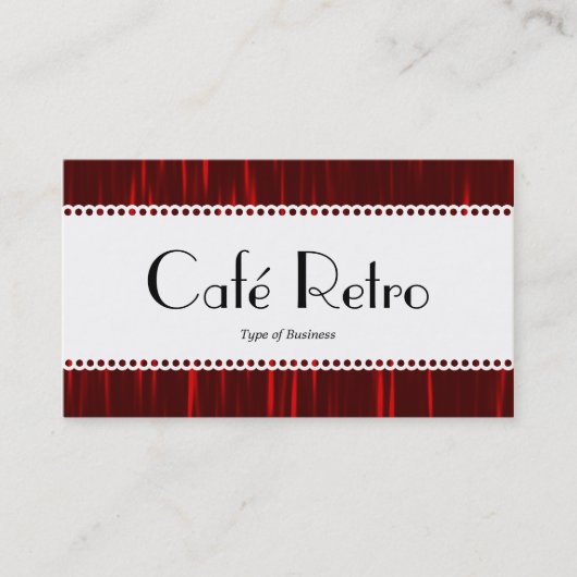 Café Retro (gescand) - Red Streaks Visitekaartje (Voorkant)