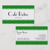Café Retro (gescand) - Vissegelpatroon Visitekaartje (Voorkant / Achterkant)