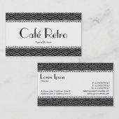 Café Retro (gescand) - Vissegelpatroon Visitekaartje (Voorkant / Achterkant)