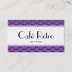 Café Retro (Geschulpt) - Vis Schub Patroon Visitekaartje
