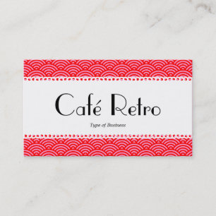 Café Retro (Geschulpt) - Vis Schubpatroon Visitekaartje