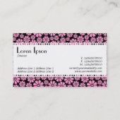 Café Romana (gescand) Floral Pattern Visitekaartje (Achterkant)