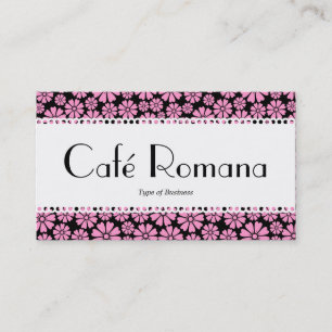 Café Romana (gescand) Floral Pattern Visitekaartje