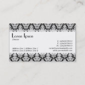 Café Romana (gescand) White Damask Visitekaartje (Achterkant)