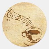 café ronde sticker (Voorkant)