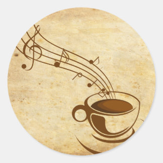 café ronde sticker