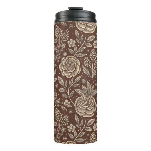 Cafe Roos Wild Floral Pattern Thermosbeker (Voorkant)