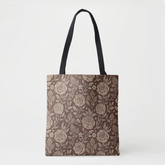Cafe Roos Wild Floral Pattern Tote Bag (Voorkant)