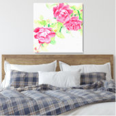 Café Rozen Canvas Afdruk (Insitu (Slaapkamer))