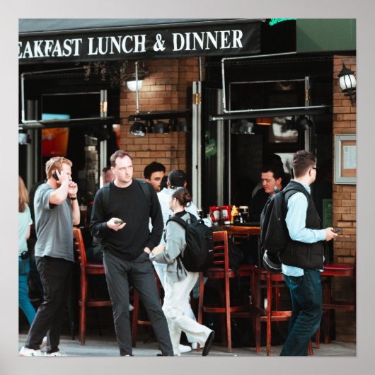 Cafe Samenkomst Poster (Voorkant)