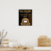 Cafe Shop Coffee Cup Aangepaste marketingPosters Poster (Keuken)