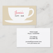 Café shop koffiebedrijf visitekaartje template (Voorkant / Achterkant)