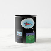 cafe solipsitas  tweekleurige koffiemok (Center)