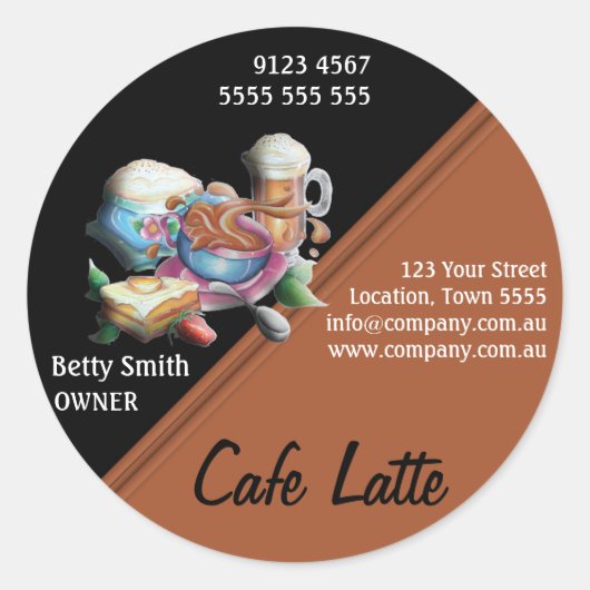 Cafe Sticker (Voorkant)