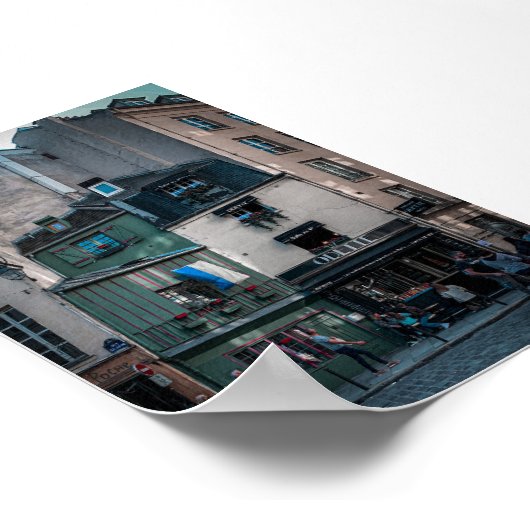 Café Street Uitzichten in Parijs Poster (Hoek)