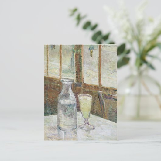 Café-tafel met Briefkaart in de dop (Staand voorkant)