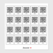 Cafe Tafel QR Code Sticker | Digitaal Menu Scannen (Vel)